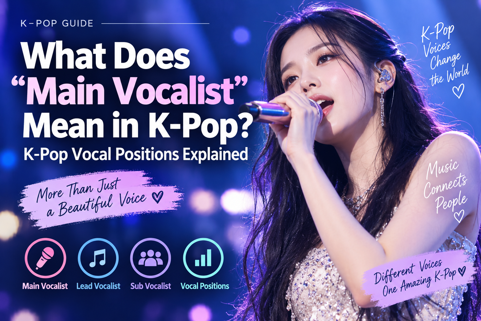 K-pop main vocalist performing on stage – K-pop vocal positions explained