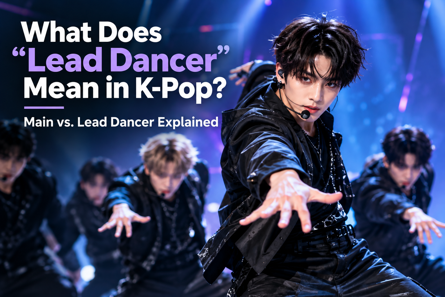K-pop lead dancer performing on stage with main vs lead dancer explained